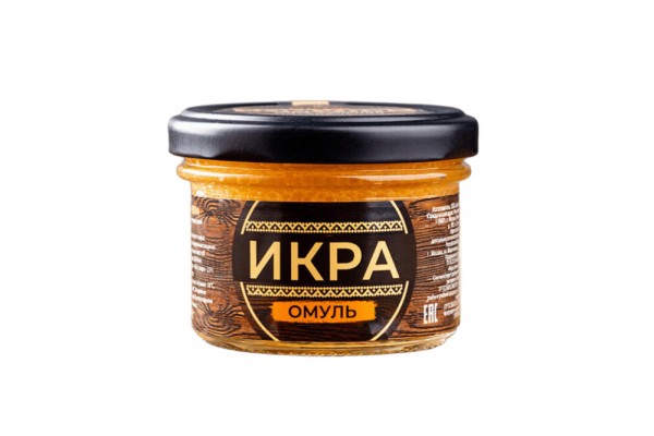 Икра якутского омуля слабосоленая без консервантов, 100 г