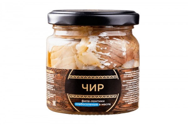 Чир якутский. Филе-ломтики слабосоленые в масле, 190 г