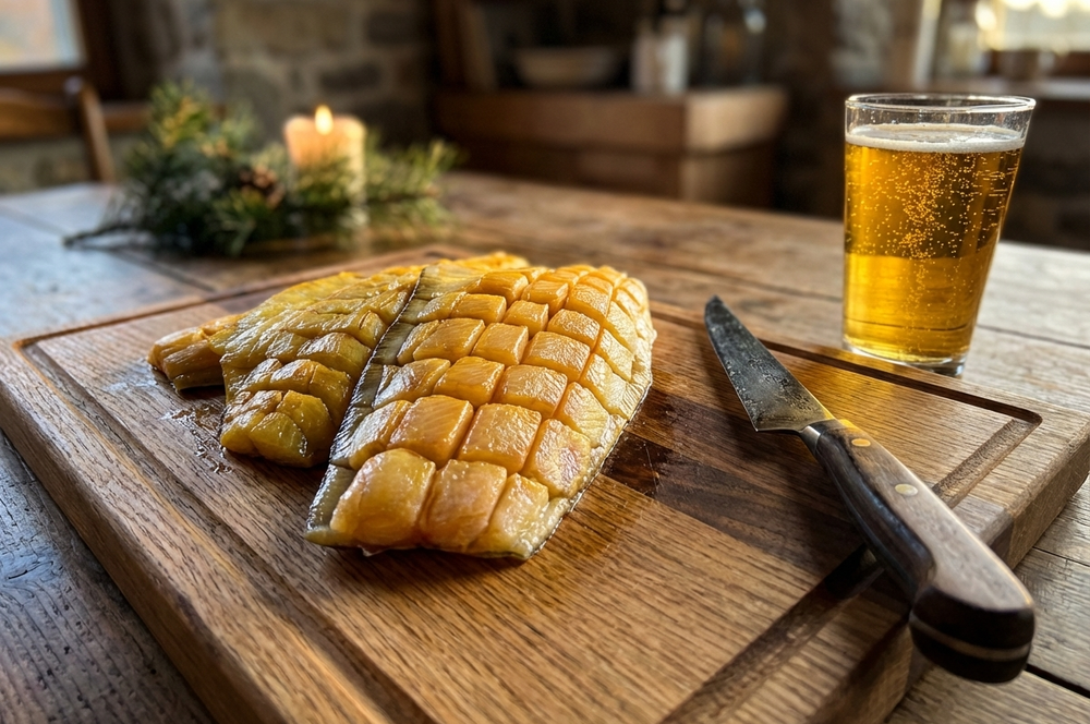 Подкопчённая юкола из палтуса