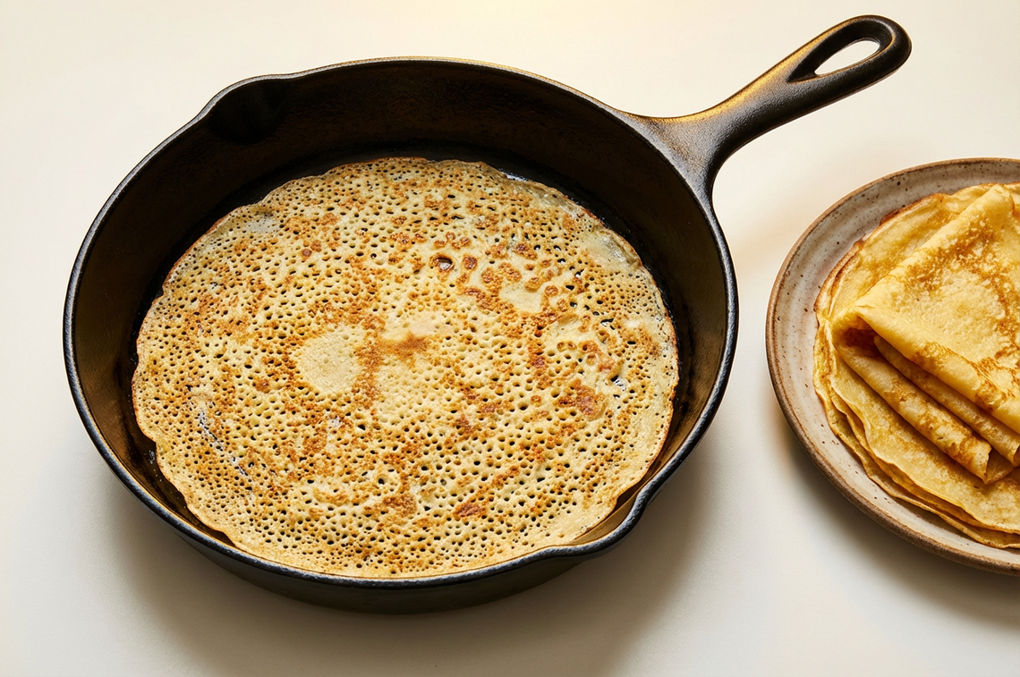 Ажурные блины из кислого теста от Влада Пискунова