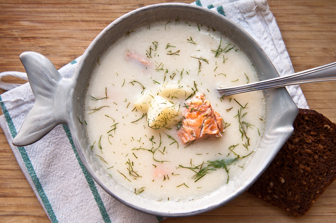 Лохикейтто — карело-финский суп с лососем и сливками
